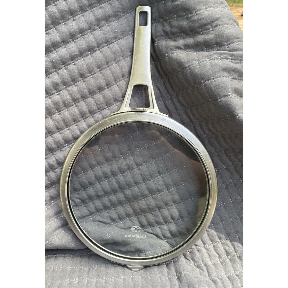 Calphalon Premier Space Saving Flat Glass Stainless Lid For 8.5" Fry Pan Skillet